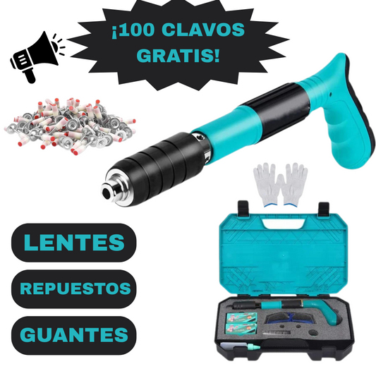 PISTOLA DE CLAVOS PORTÁTIL  +   🔥 ¡100 CLAVOS GRATIS! 🔥